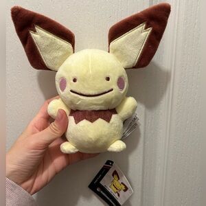 Pokemon Center original plush ditto face pichu NWT